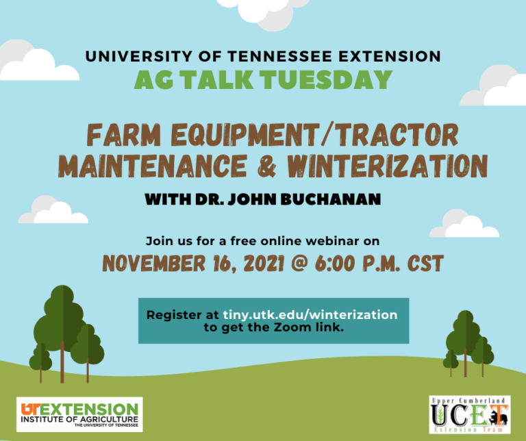 Farm Equipment/Tractor Maintenance & Winterization | November 16, 2021
