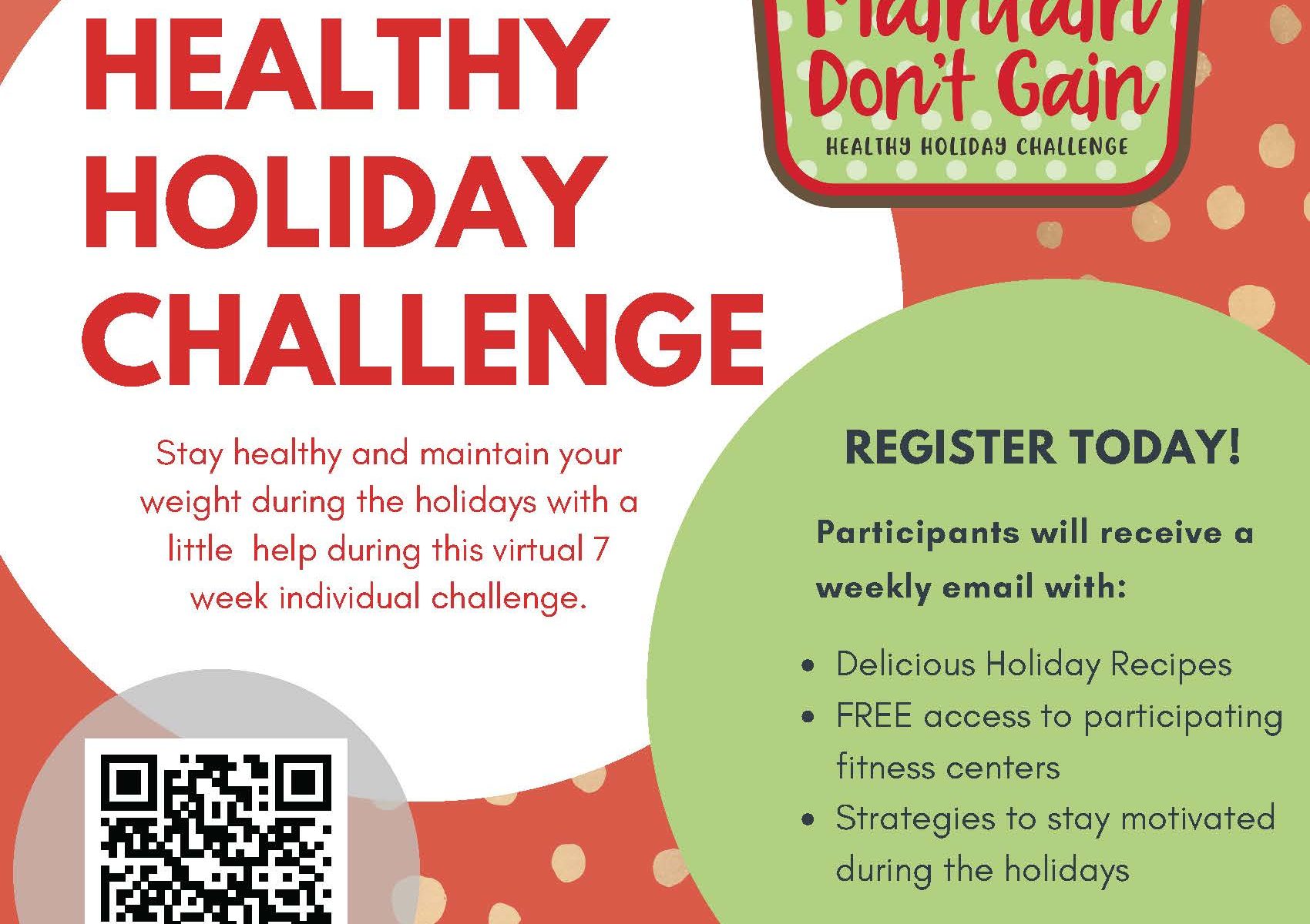 Maintain Don t Gain Healthy Holiday Challenge November 20 2022 Maintain Don t Gain Healthy Holiday Challenge November 20 2022