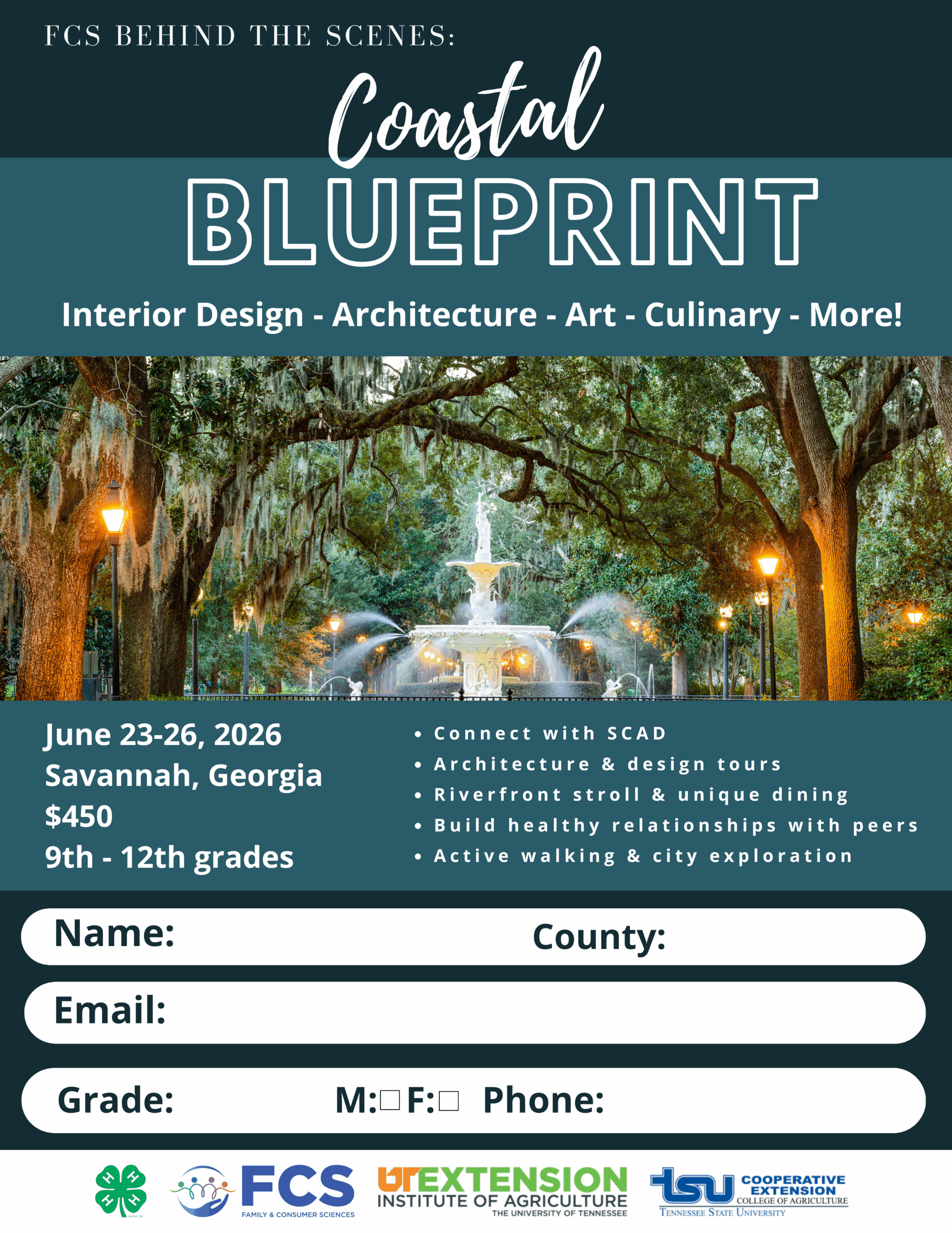 Application for Coastal Blueprint Behind the Scenes FCS Camp