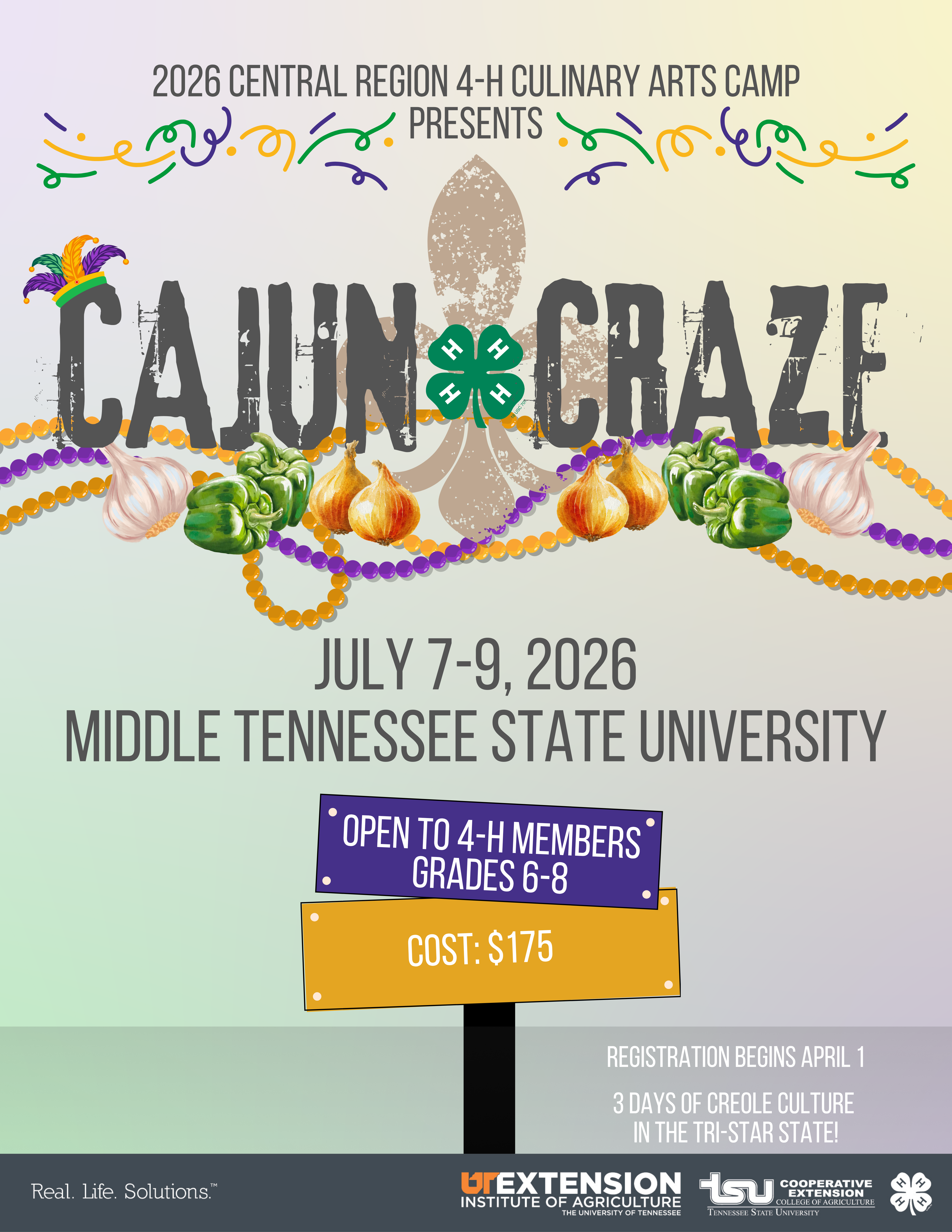 Cajun Craze Culinary Camp flyer